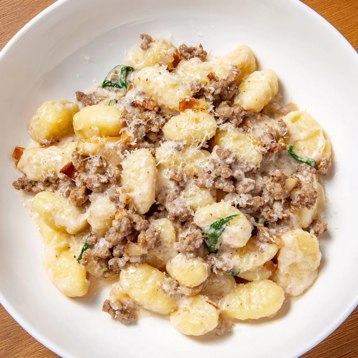 Woodsy Sausage Mushroom Gnocchi
