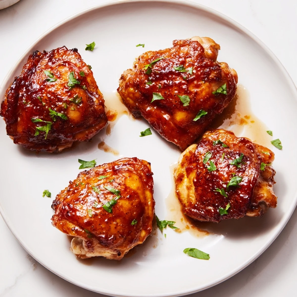 Jam in Coffee Style Glazed Chicken with glistening glaze ready to serve, a flavorful and savory main dish.
