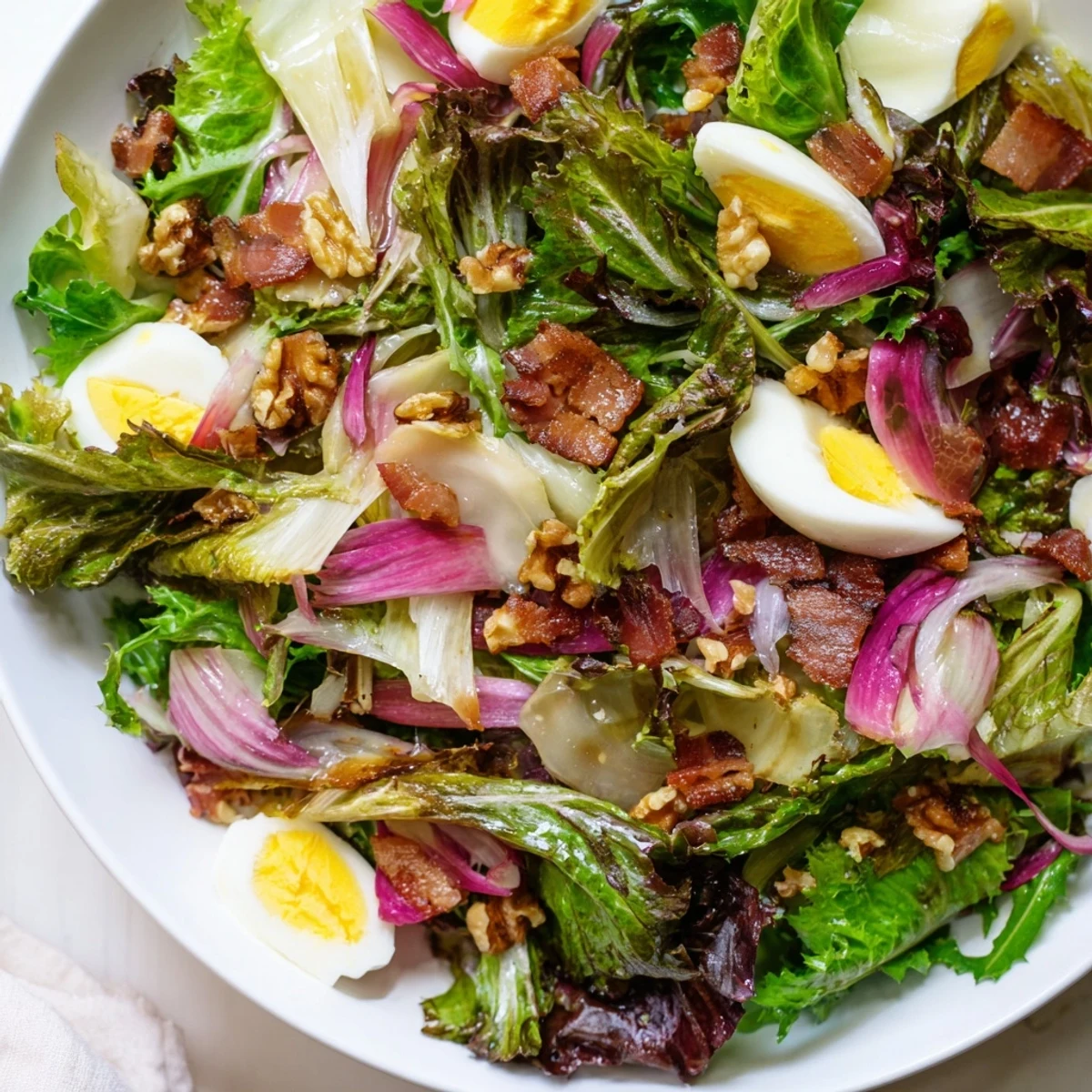 Bitter Greens with Bacon Dressing