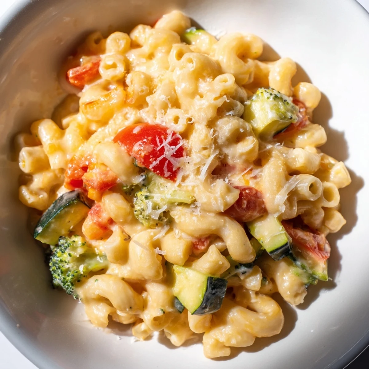 Tender roasted vegetables like bell peppers and broccoli add sweet, caramelized flavor to this easy vegetarian dinner.