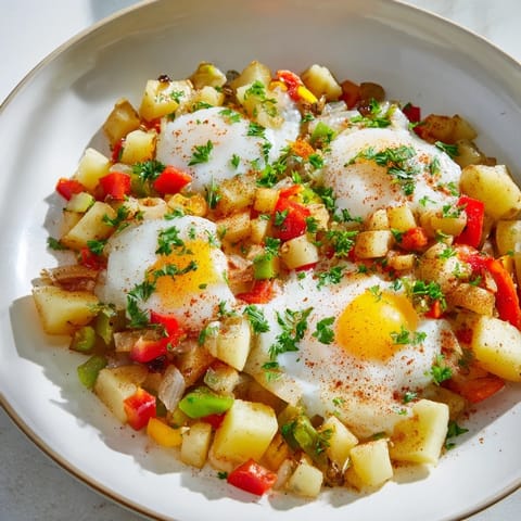 Simple Skillet Egg Potato Hash