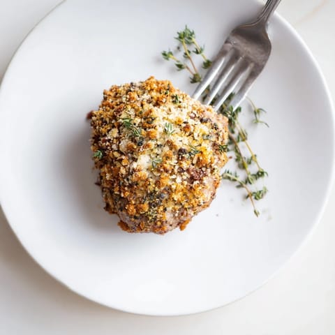 Thyme Pecan Crusted Pork