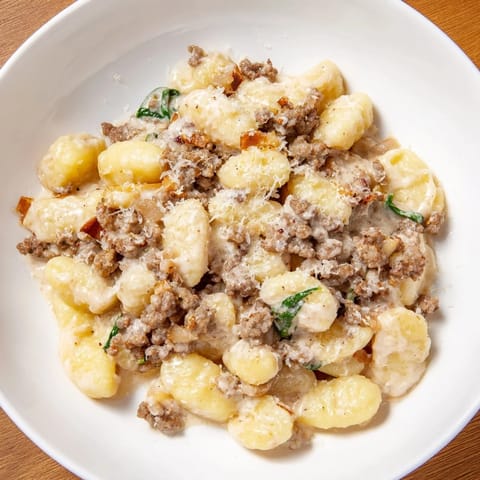 Woodsy Sausage Mushroom Gnocchi