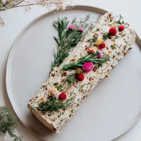 Yuletide Log Cheese Centerpiece