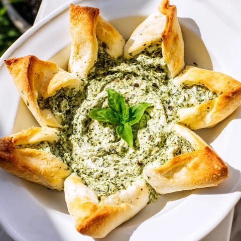 Star-Shaped Pesto Dip