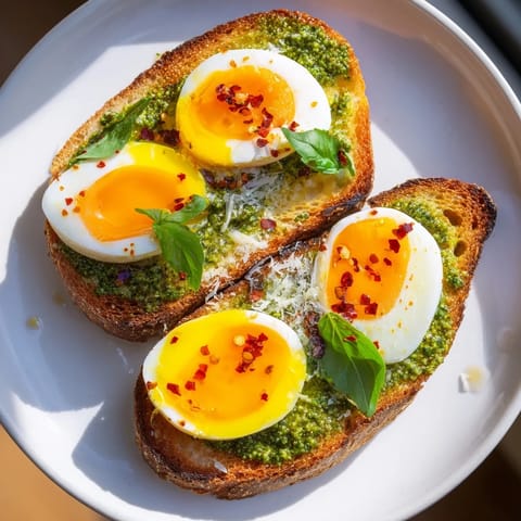 Pesto Egg Toast Delight