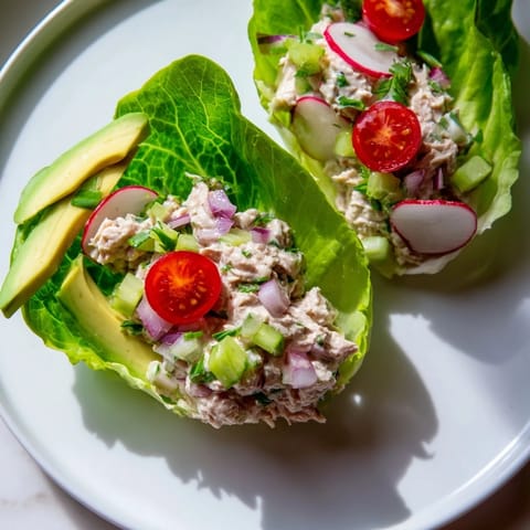 Tuna Salad Lettuce Wraps