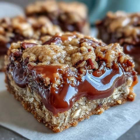 Freshly baked Decadent Sweet and Chewy Turtle Bars with Chocolate and Caramel cooling on a wire rack, showcasing melted chocolate pools and toasted pecans.