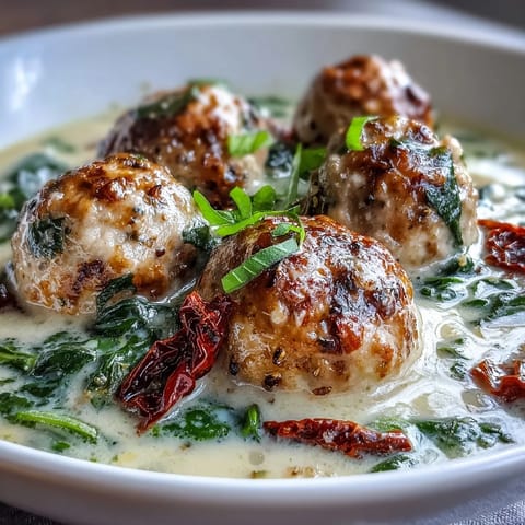 Creamy Tuscan Turkey Meatball Soup
