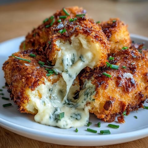 Funeral potatoes croquettes in the air fryer, crispy golden bites with creamy mashed potatoes and cheddar cheese.