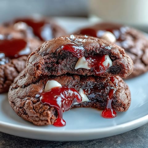 Gooey chocolate chip cookies decorated with candy fangs and red gel icing, creating a fun vampire-themed treat.  