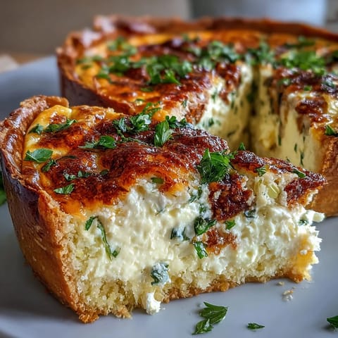 A golden, flaky-crusted quiche filled with creamy Gruyere and tender sautéed leeks, perfect for a spring brunch.