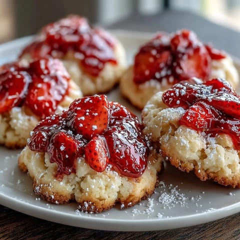 Fresh Strawberry Jam Cookies