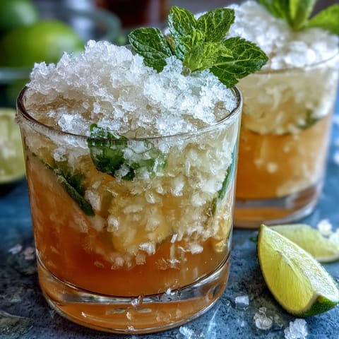 A vibrant Cinco de Mayo margarita mocktail with a salted lime rim, served over ice with fresh mint garnish.