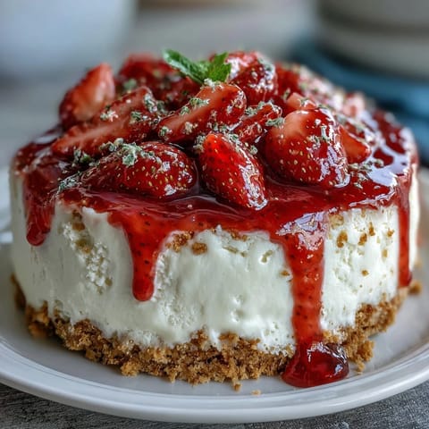 No-Bake Strawberry Cheesecake
