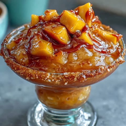 Vibrant Cinco de Mayo Mangonada frostily layered with tangy chamoy and zesty lime.