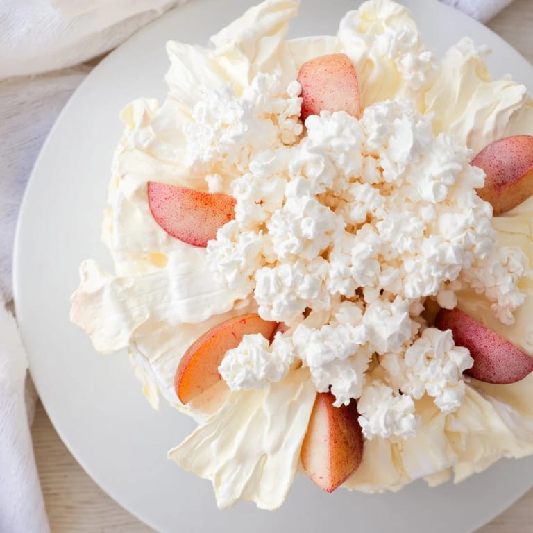 This Pearly Gates board offers a luxurious array of brie, white fruit, and shimmering silver.