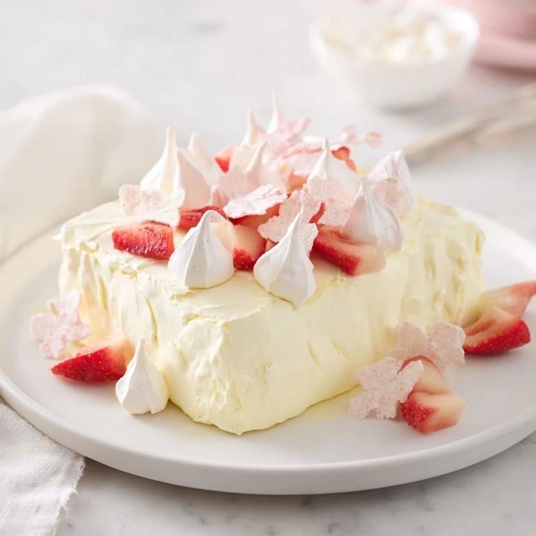 A visually stunning Pearly Gates appetizer, featuring a bright white cheese board presentation.