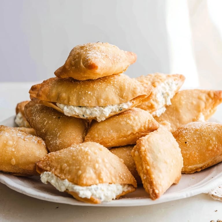 Homemade air fryer lumpia chips, ideal for dipping into a rich, delicious chicken cream cheese.