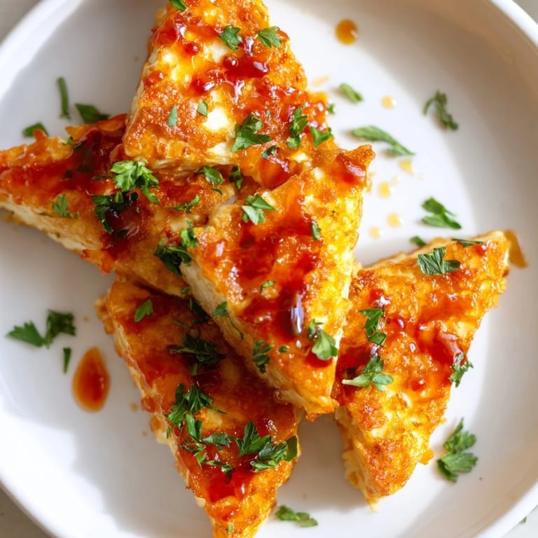 Mouthwatering Hot Honey Halloumi, with a delightful balance of spicy-sweet flavors, ready to eat.