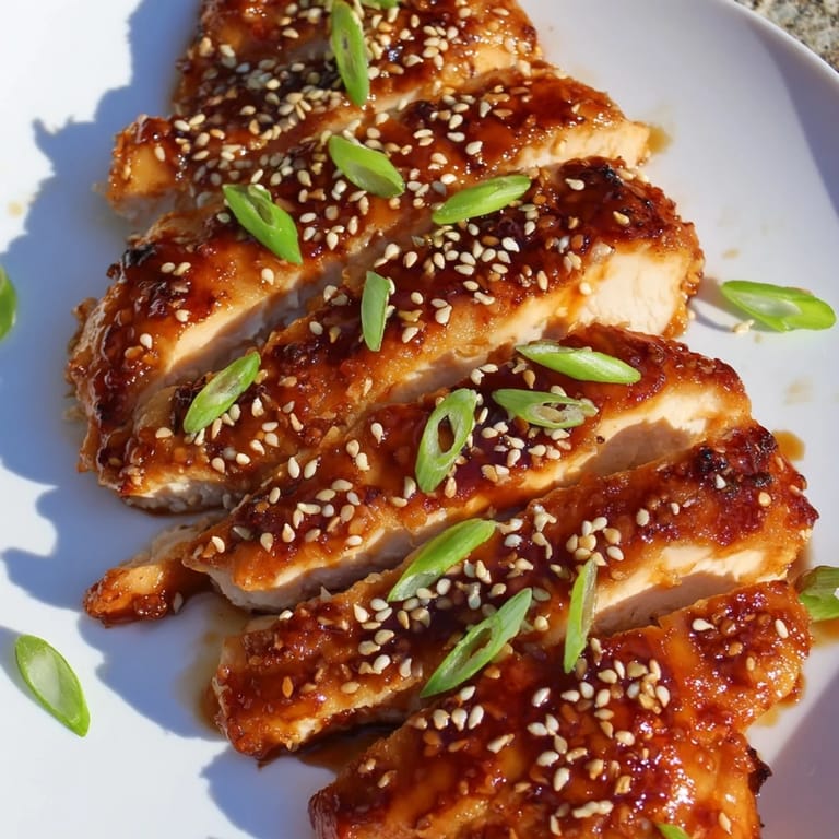 Golden-brown pieces of Sweet and Spicy Sriracha Honey Chicken with a flavorful honey sriracha glaze.