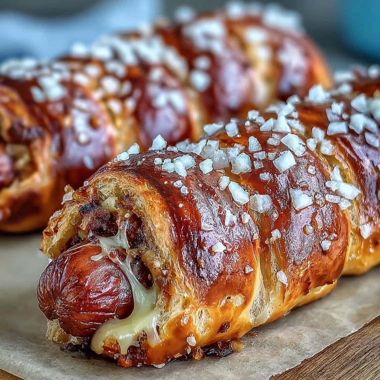 Plated Soft Baked Cheesy Pretzel Dogs with a side of mustard for dipping, perfect for game day snacking.