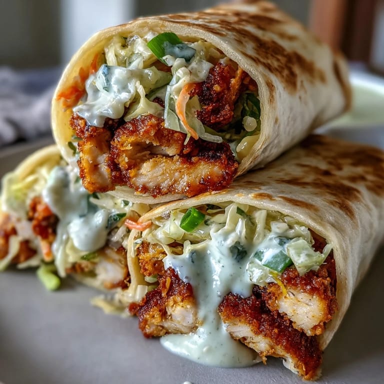 Served on a plate with extra ranch and lime wedges, these Crispy KFC Turkey Snack Wraps offer a handheld fusion meal.