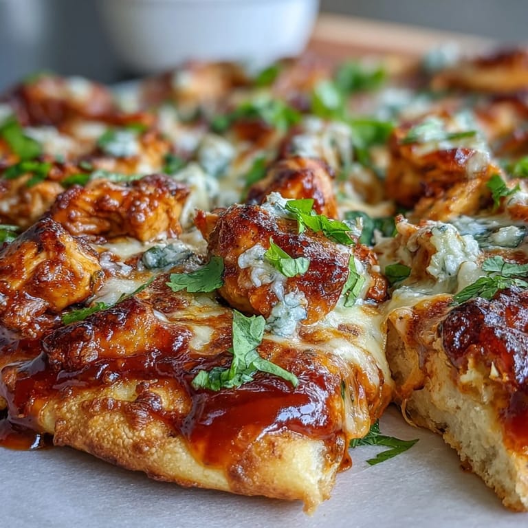 Four Garlic Naan Chicken Enchilada Pizzas topped with jalapeños and cilantro, served hot on a rustic table.
