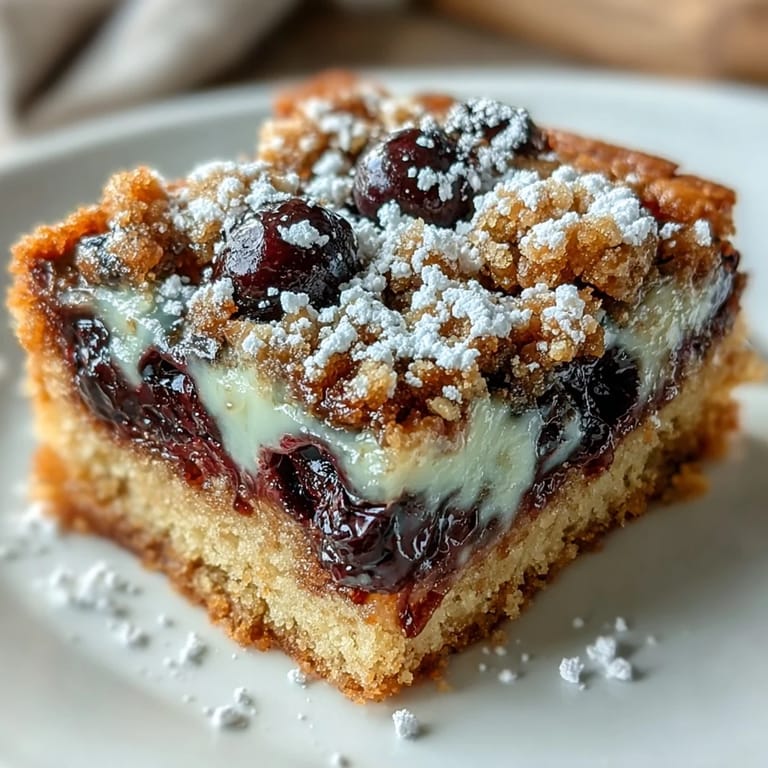 Golden-brown blondies studded with plump blueberries, combining the best of buttery blondie flavor with a fruity twist for any occasion.