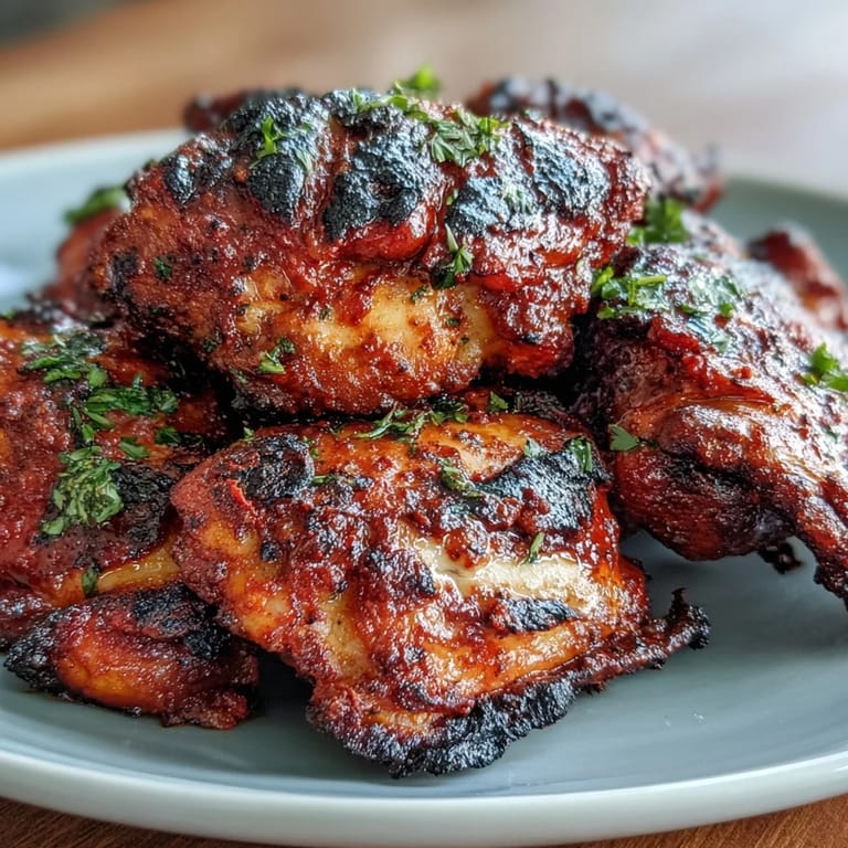Juicy Tandoori Chicken cooked under the broiler until charred, paired with a vibrant cucumber salad for contrast.
