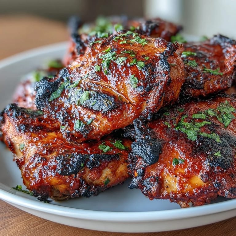 Aromatic Tandoori Chicken thighs, rich with cumin and paprika, sizzling hot and ready for family dinner.