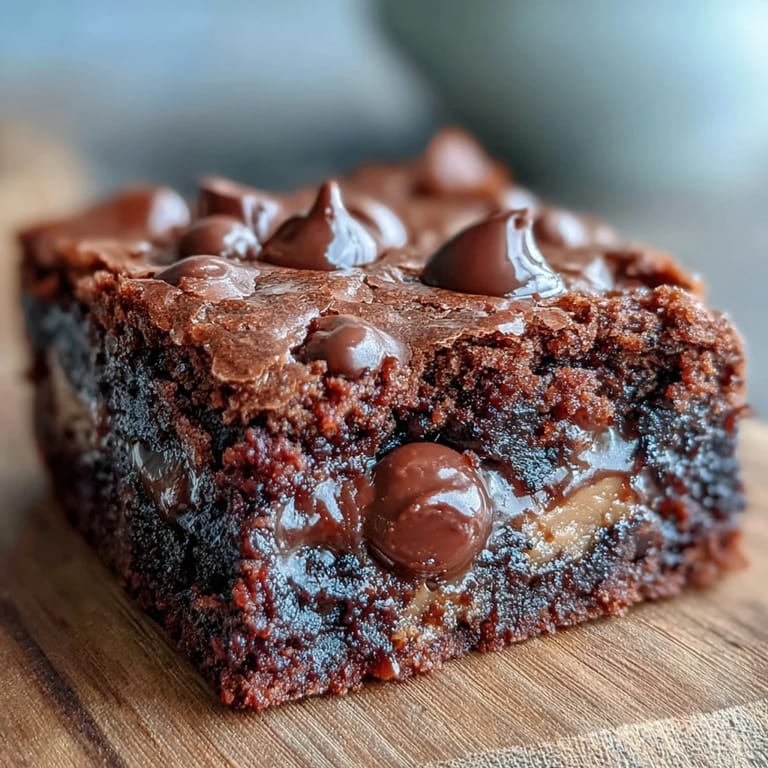 Decadent fudgy brownies filled with peanut butter cups, baked until perfectly moist and irresistible for any occasion.