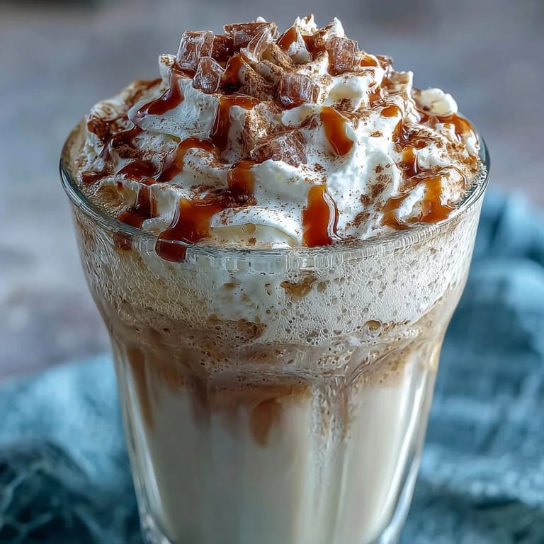 Vanilla Bean Frappuccino Protein Shake blended with almond milk and ice for a refreshing, energizing, and gluten-free treat.