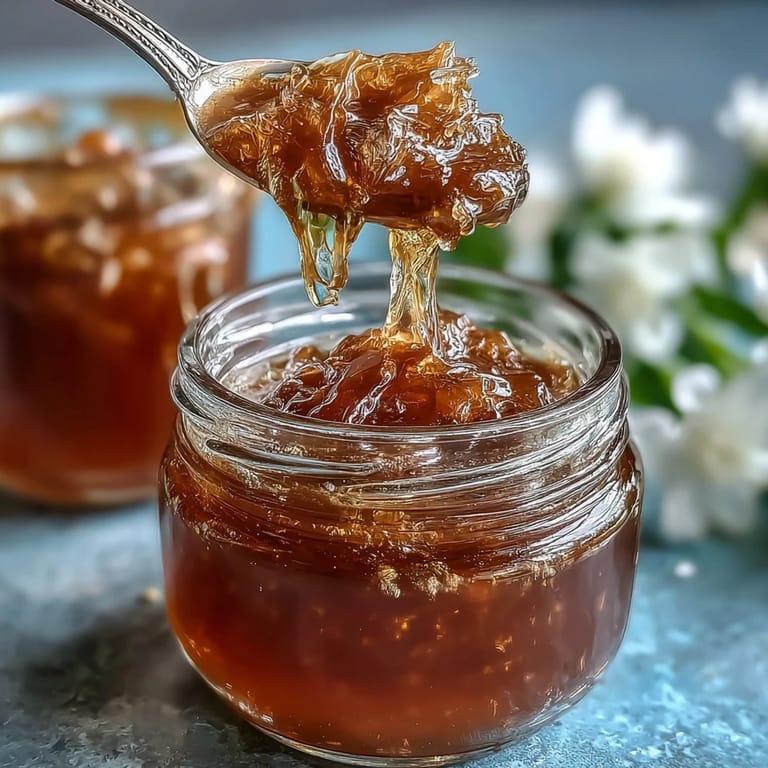 Golden Dandelion Jelly glowing in a sunlit jar, ready to be spread on warm toast or scones.