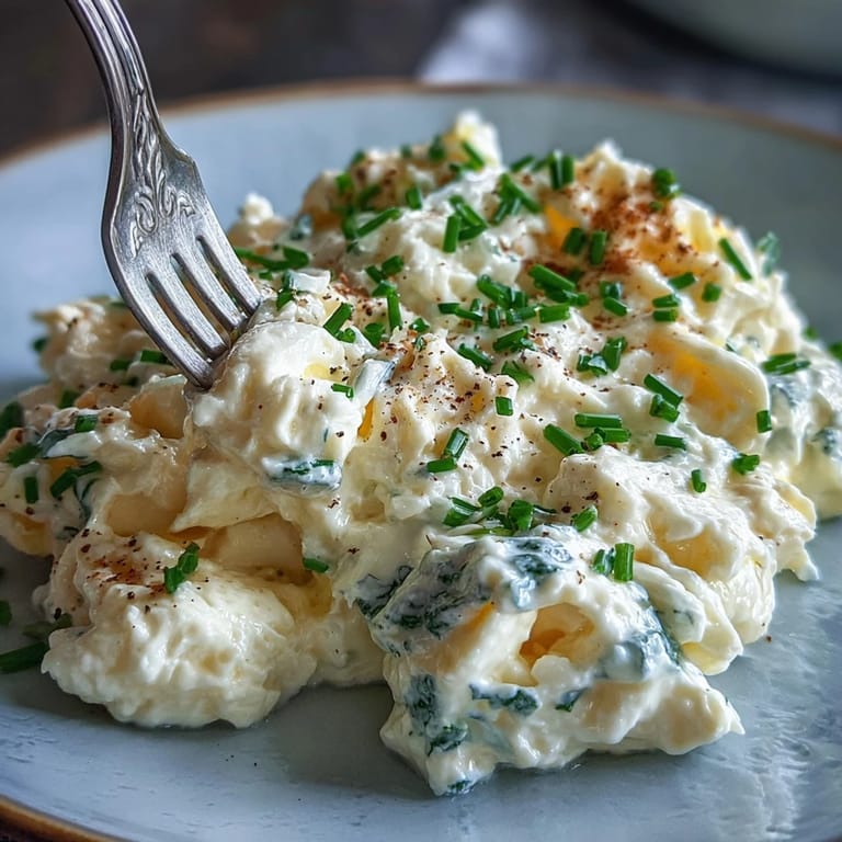 Creamy, high-protein cottage cheese scrambled eggs enjoyed warm for brunch.