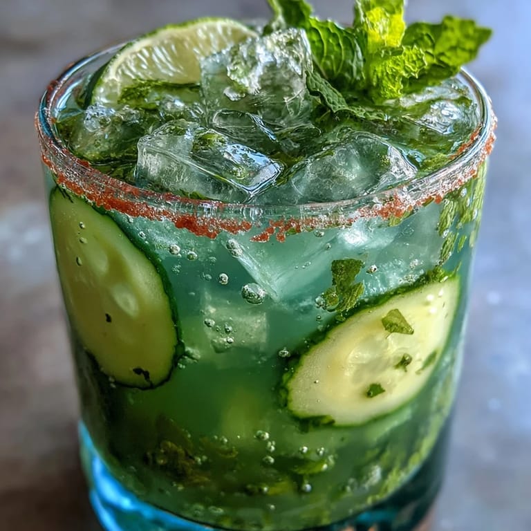 Refreshing Green Detox Cucumber Mint Agua Fresca, bursting with herbal flavor and citrus zest.