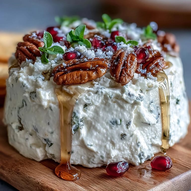 Decorative butter board topped with chopped nuts, capers, microgreens, and chili flakes, surrounded by assorted bread and crackers for dipping.