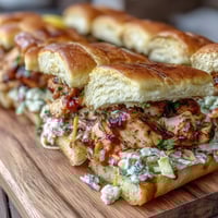 Juicy BBQ chicken sliders with tangy coleslaw on soft buns, perfect for Fourth of July BBQ parties.  